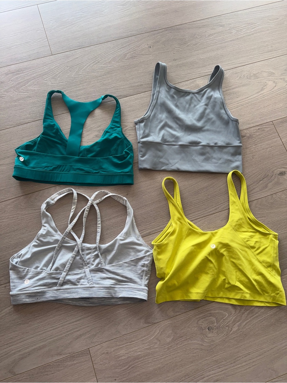 Lot of 4 lululemon Bra Tank tops size 12
